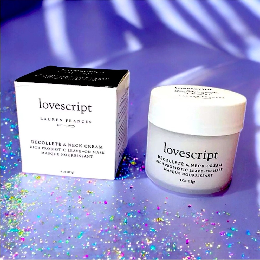 LOVESCRIPT Lauren Frances Decollete & Neck Cream Leave-On Mask NIB 4oz